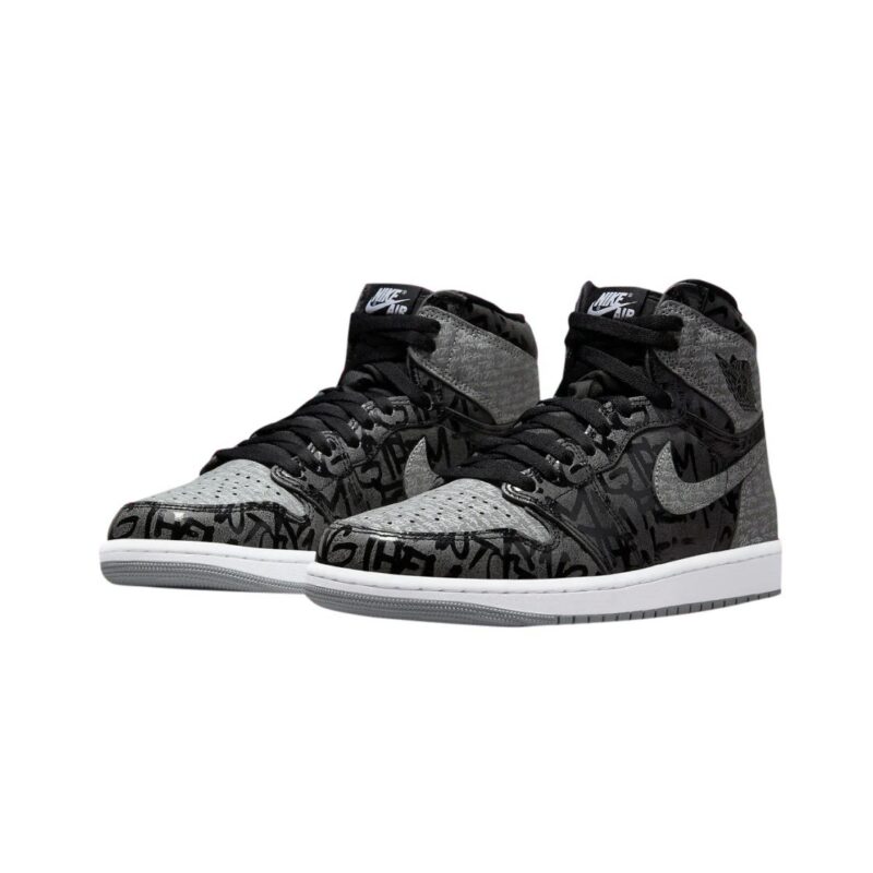 Mens Jordan 1 Retro High Og Rebellionaire Blk/Wht-Particle Grey (555088 036)