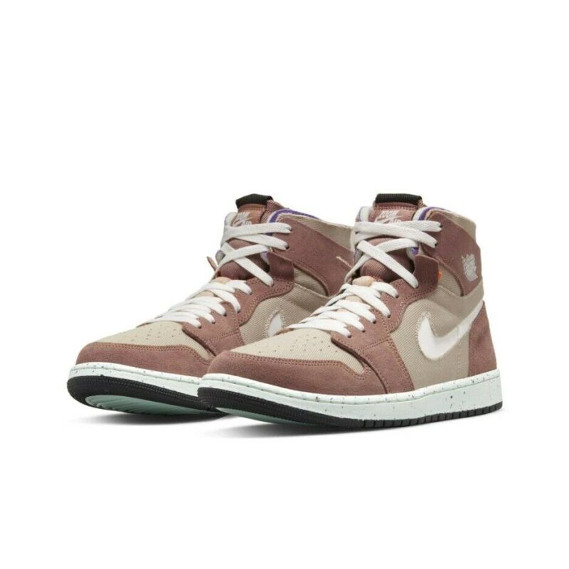 Mens Jordan 1 Zoom Air Cmft Fossil Stone/White-Fossil Rose (Ct0978 201)