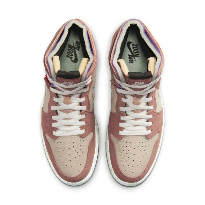 Mens Jordan 1 Zoom Air Cmft Fossil Stone/White-Fossil Rose (Ct0978 201)