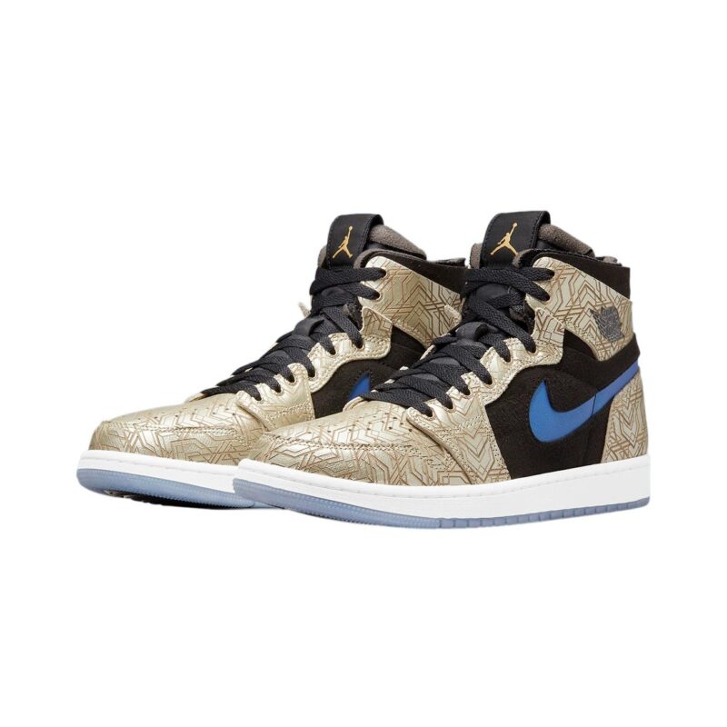 Mens Jordan 1 Zoom Air Cmft Gc Gold Laser Gold/Brt Concord-Blk (Dq0659 700)