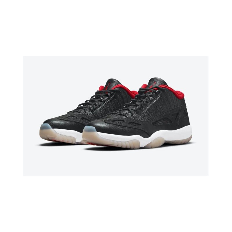 Mens Jordan 11 Retro Low Ie Bred Black/True Red-Multi-Color (919712 023)