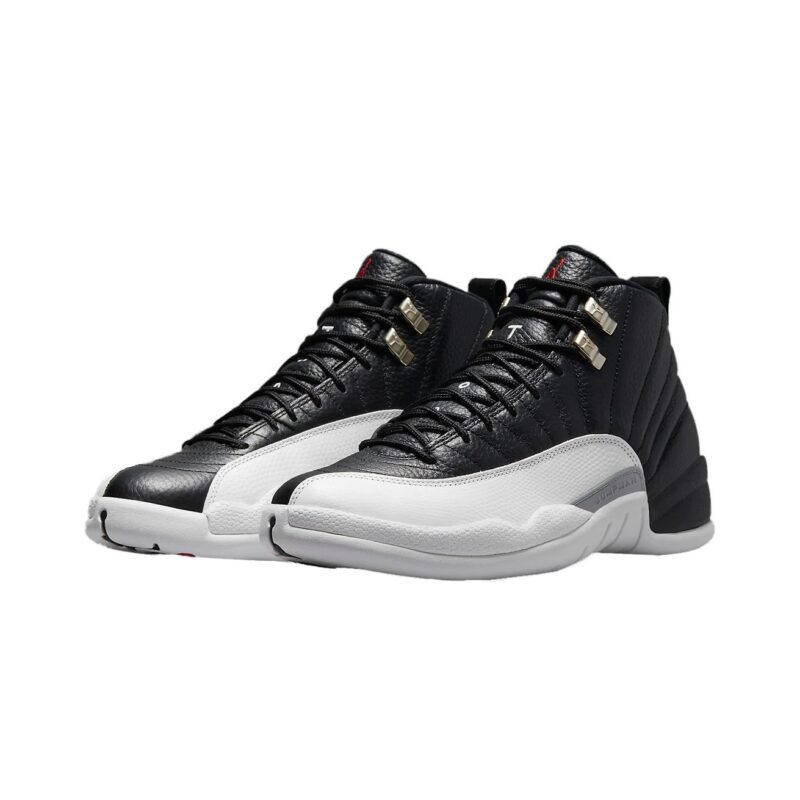 Mens Jordan 12 Retro Playoffs Black/Varsity Red-White (Ct8013 006)