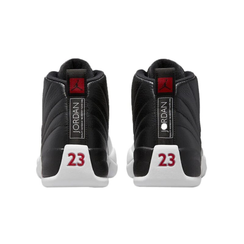 Mens Jordan 12 Retro Playoffs Black/Varsity Red-White (Ct8013 006)