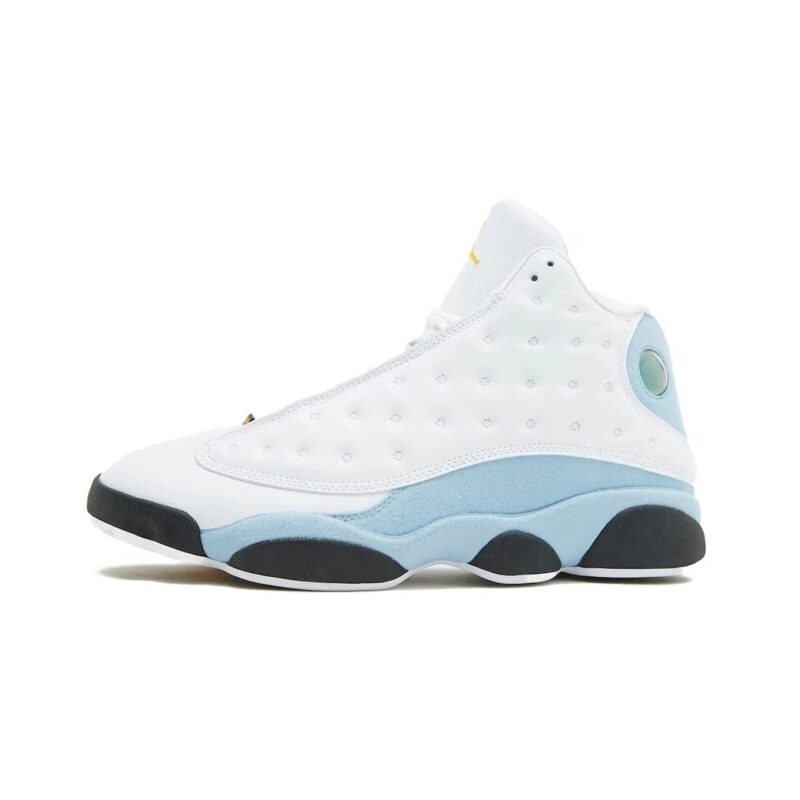 Mens Jordan 13 Retro White/Yellow Ochre-Blue Grey (414571 170)