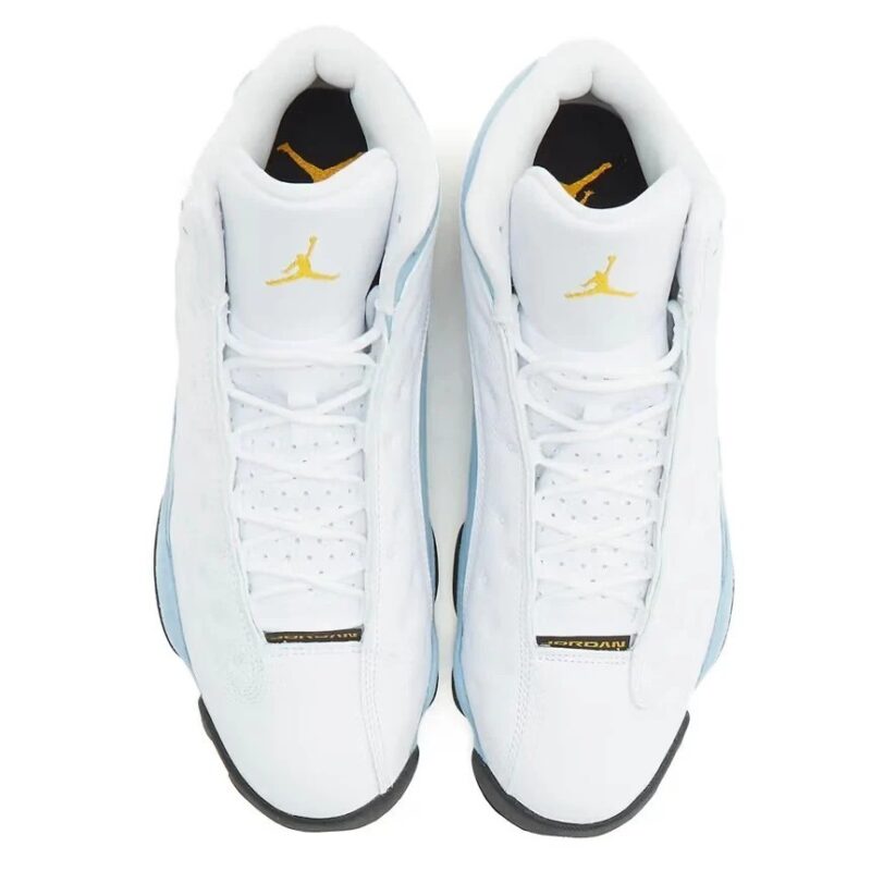 Mens Jordan 13 Retro White/Yellow Ochre-Blue Grey (414571 170)