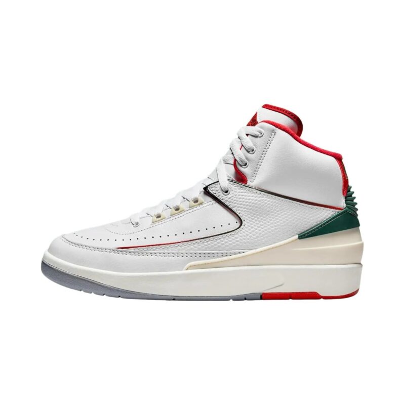 Mens Jordan 2 Retro Italy Origins White/Fire Red-Sail (Dr8884 101)