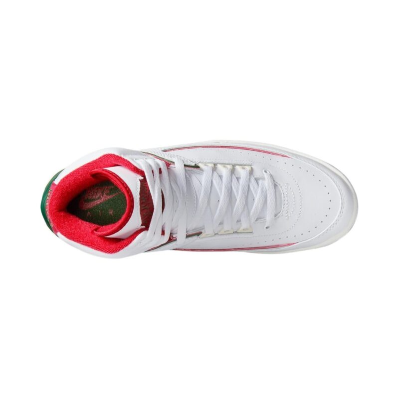 Mens Jordan 2 Retro Italy Origins White/Fire Red-Sail (Dr8884 101)