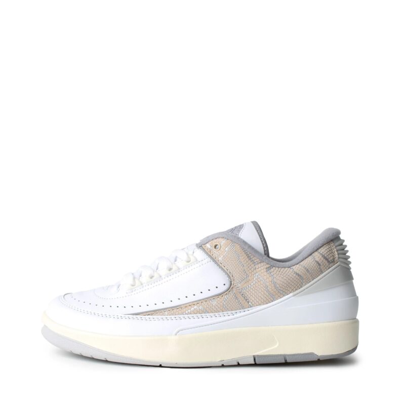 Mens Jordan 2 Retro Low Python White/Cement Grey-Sanddrift (Dv9956 100)