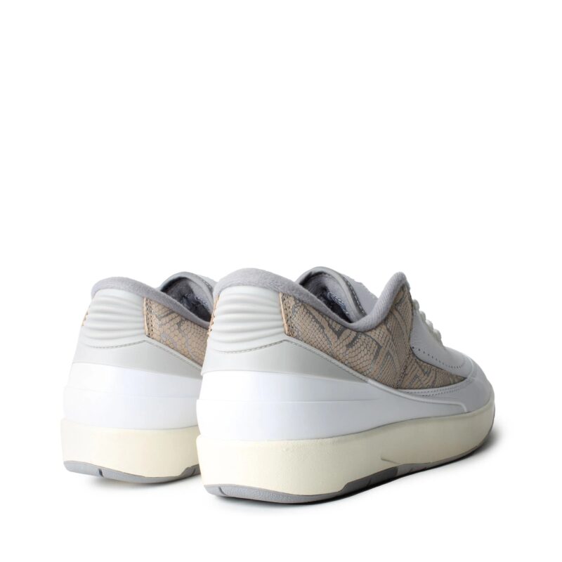 Mens Jordan 2 Retro Low Python White/Cement Grey-Sanddrift (Dv9956 100)