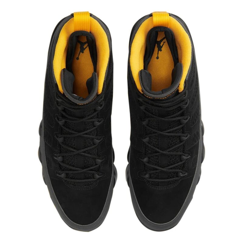 Mens Jordan 9 Retro Dark Charcoal Black/University Gold (Ct8019 070)