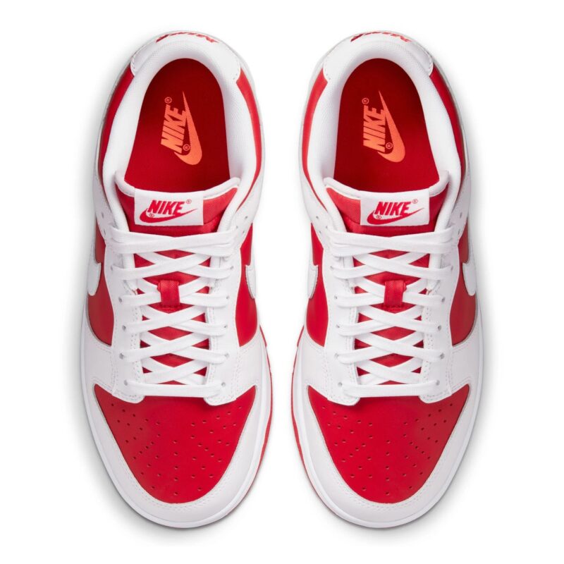 Mens Nike Dunk Low Retro Championship Red University Red/White (Dd1391 600)