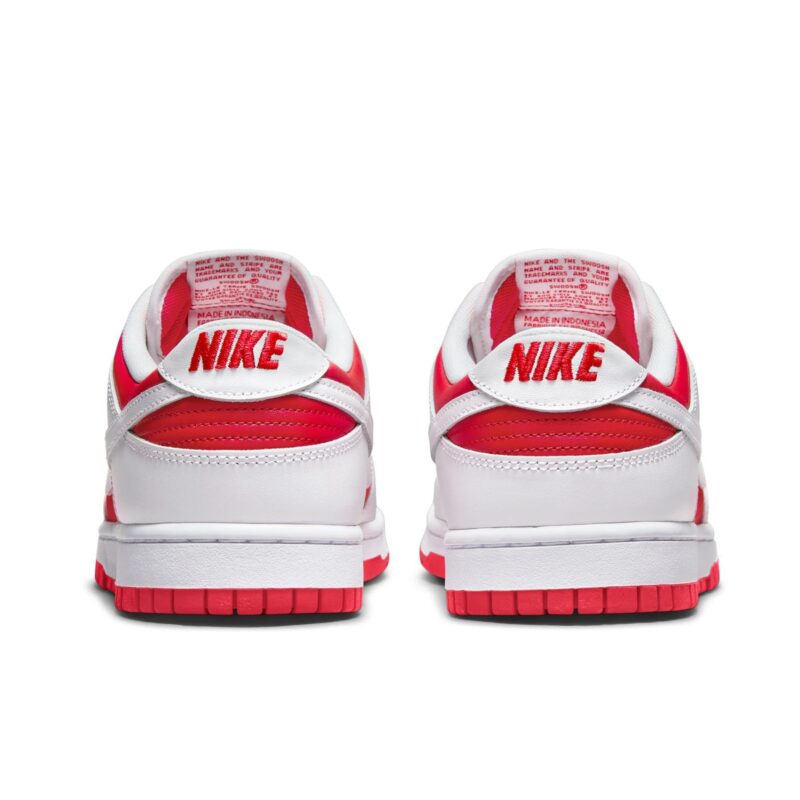 Mens Nike Dunk Low Retro Championship Red University Red/White (Dd1391 600)