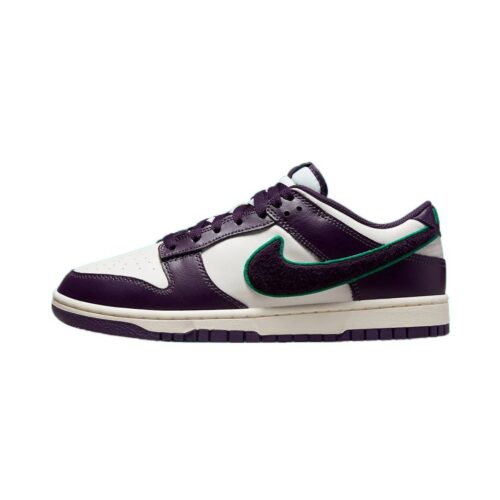 Mens Nike Dunk Low Retro Chenille Swoosh Sail/Grand Purple (Dq7683 100)