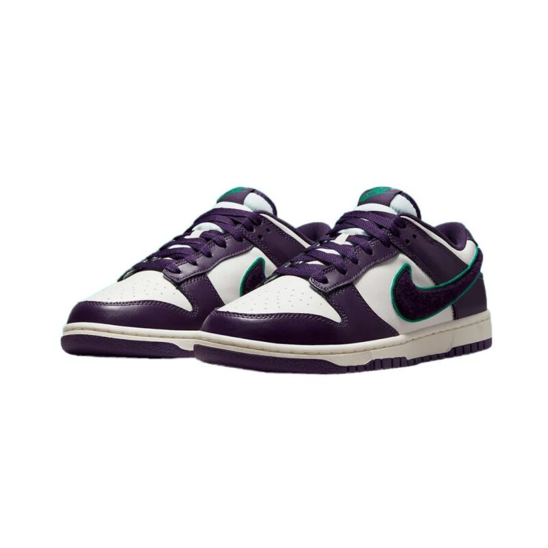 Mens Nike Dunk Low Retro Chenille Swoosh Sail/Grand Purple (Dq7683 100)