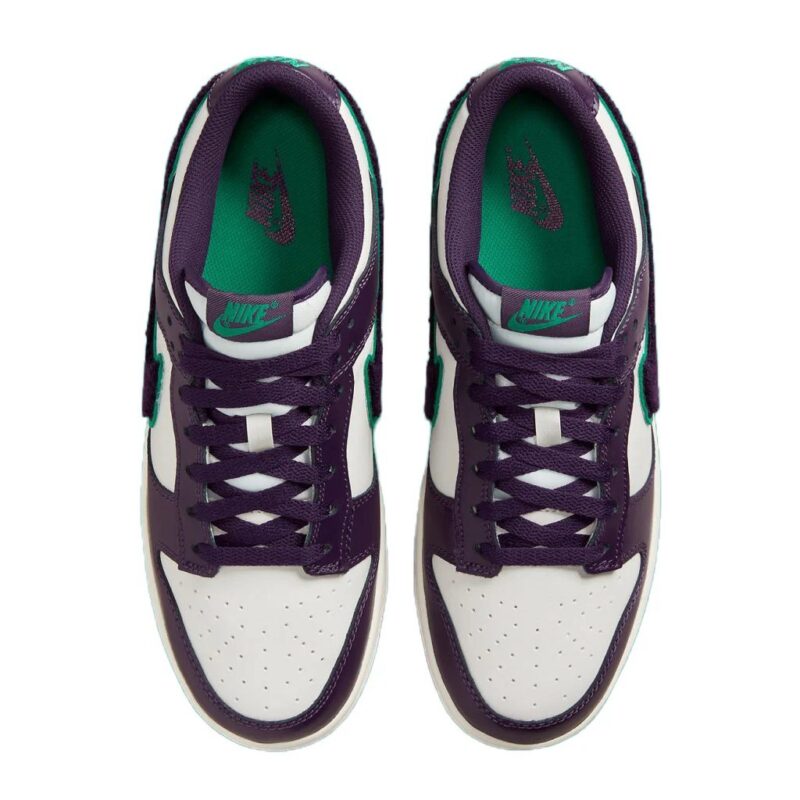 Mens Nike Dunk Low Retro Chenille Swoosh Sail/Grand Purple (Dq7683 100)