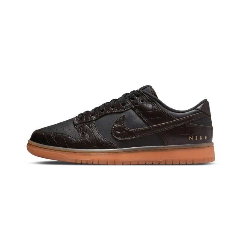 Mens Nike Dunk Low Se Chocolate Croc Black/Velvet Brown (Dv1024 010)