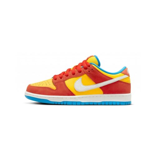 Mens Nike Sb Dunk Low Pro Bart Simpson Habanero Rd/Wht-Blue Hero (Bq6817 602)