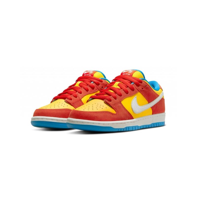 Mens Nike Sb Dunk Low Pro Bart Simpson Habanero Rd/Wht-Blue Hero (Bq6817 602)