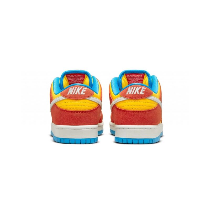 Mens Nike Sb Dunk Low Pro Bart Simpson Habanero Rd/Wht-Blue Hero (Bq6817 602)