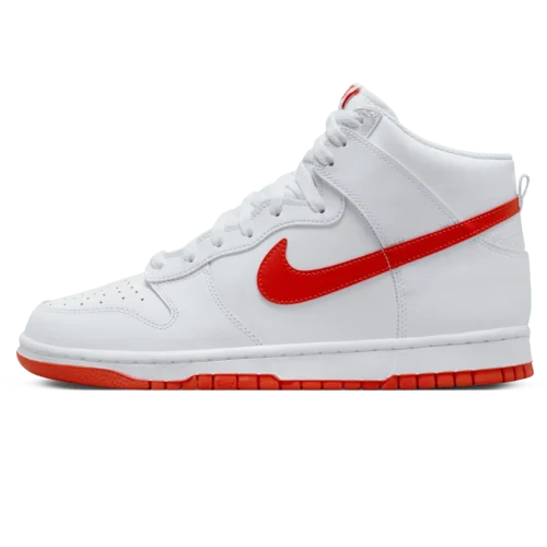 Nike Dunk High White Picante Red