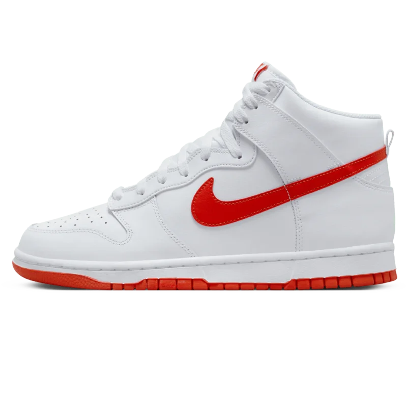 Nike Dunk High White Picante Red