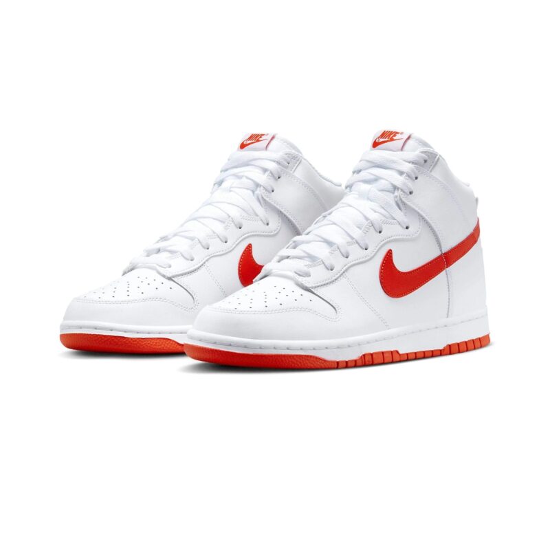 Nike Dunk High White Picante Red