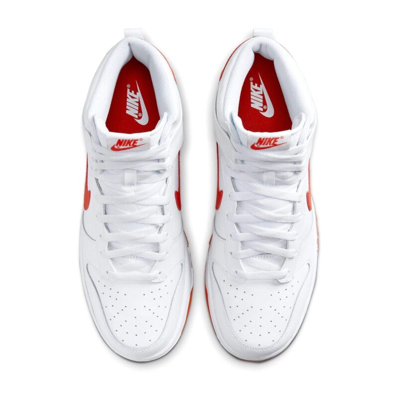 Nike Dunk High White Picante Red