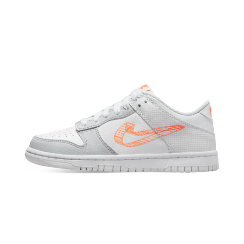 Nike Dunk Low Gs 3D Swoosh White Grey