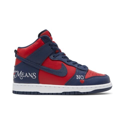 Supreme X Dunk High Sb By Any Means Red Navy Dn3741-600