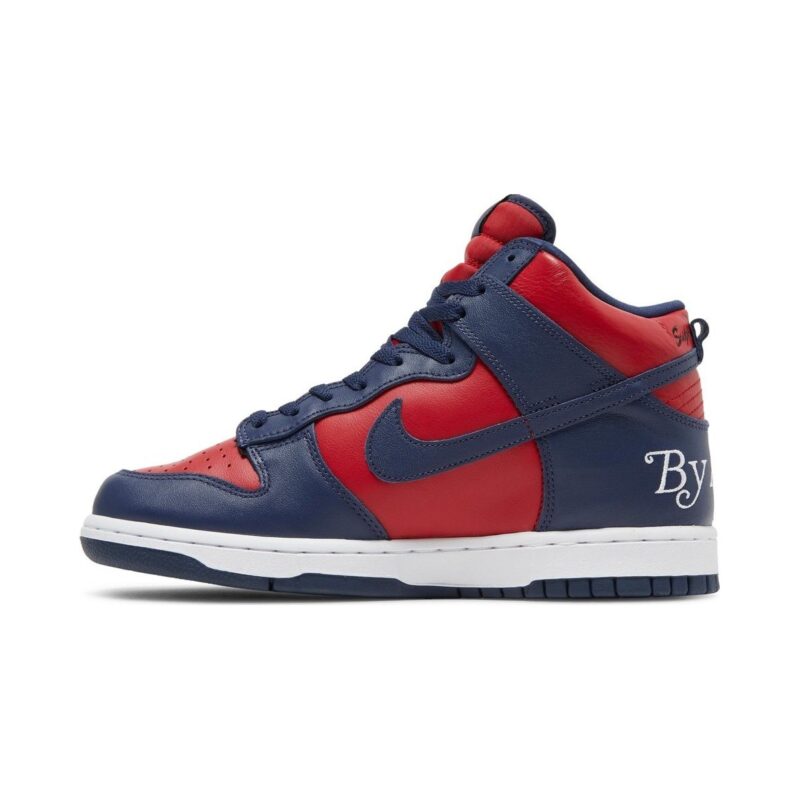 Supreme X Dunk High Sb By Any Means Red Navy Dn3741-600