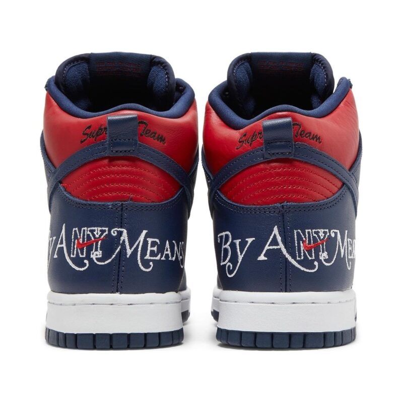 Supreme X Dunk High Sb By Any Means Red Navy Dn3741-600