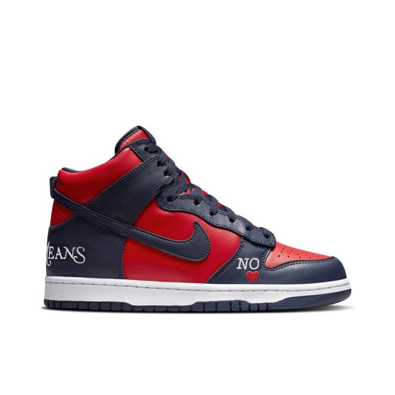 Supreme x Nike SB Dunk High By Any Means Red Navy DN3741-600