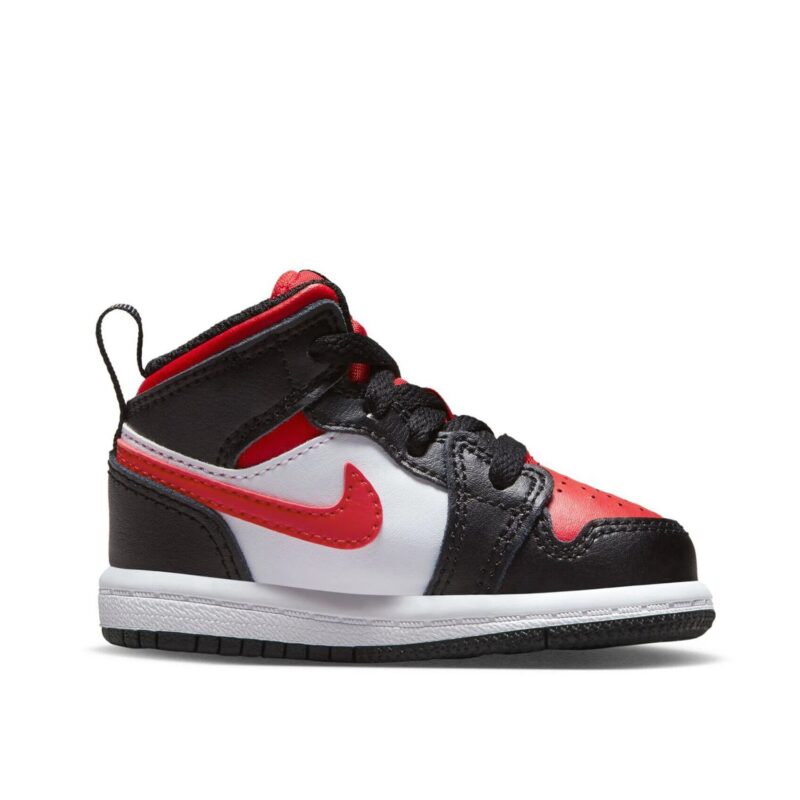 Toddlers Jordan 1 Mid Black/Fire Red-White (640735 079)