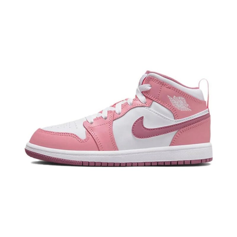 Toddlers Jordan 1 Mid Coral Chalk/Desert Berry-White (Dq8425 616)