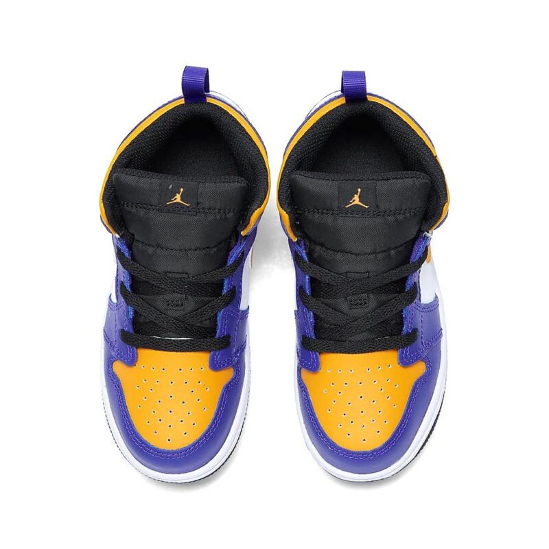 Toddlers Jordan 1 Mid Dark Concord/Taxi-White-Black (Dq8425 517)