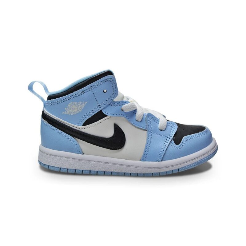 Toddlers Jordan 1 Mid Ice Blue/Black-Sail-White (644507 401)