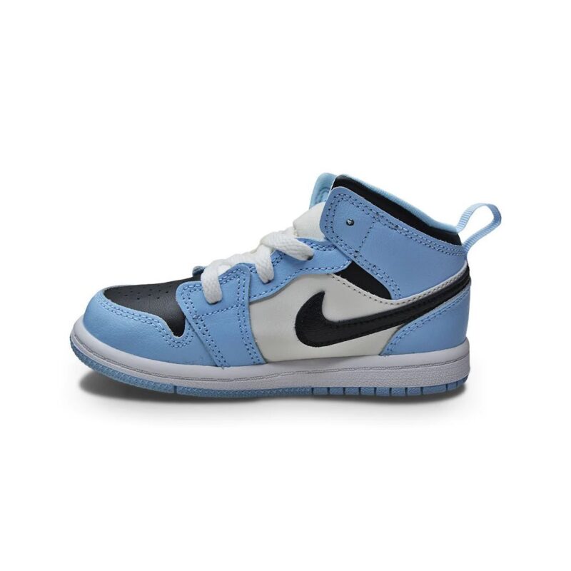 Toddlers Jordan 1 Mid Ice Blue/Black-Sail-White (644507 401)