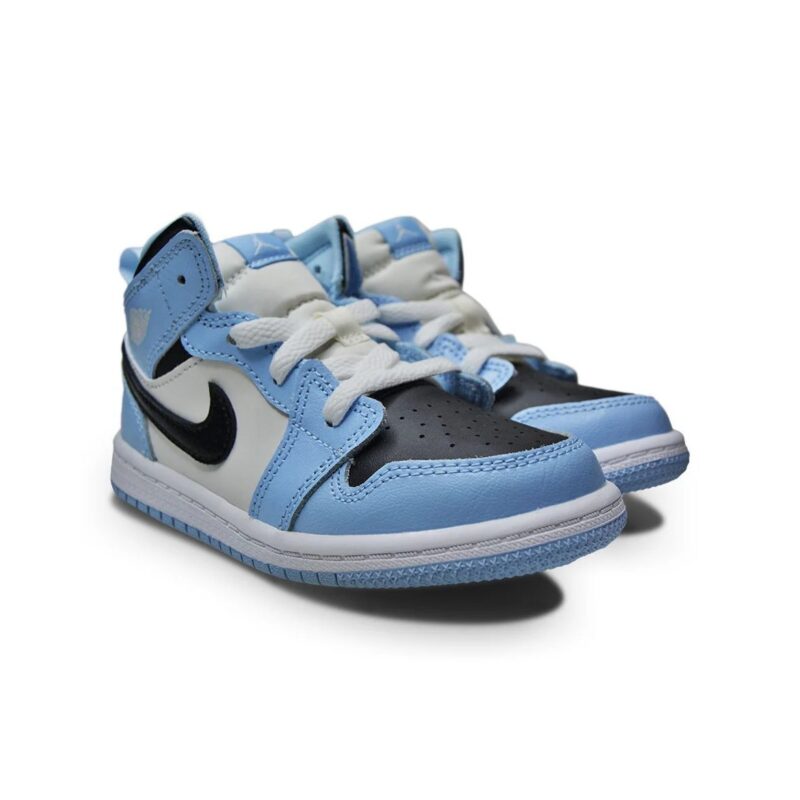 Toddlers Jordan 1 Mid Ice Blue/Black-Sail-White (644507 401)