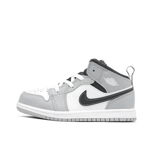 Toddlers Jordan 1 Mid Lt Smoke Grey/White-Anthracite (640735 078)