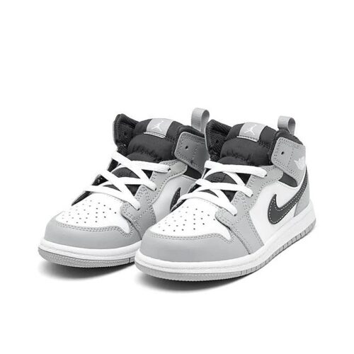 Toddlers Jordan 1 Mid Lt Smoke Grey/White-Anthracite (640735 078)