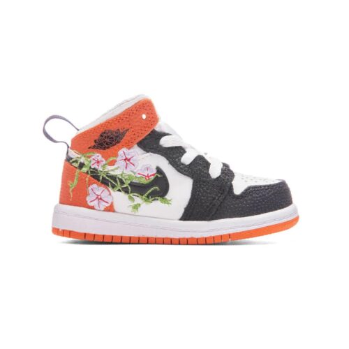 Toddlers Jordan 1 Mid Se Basketball Blossom Wht/Blk-Starfish (Dq8391 100)