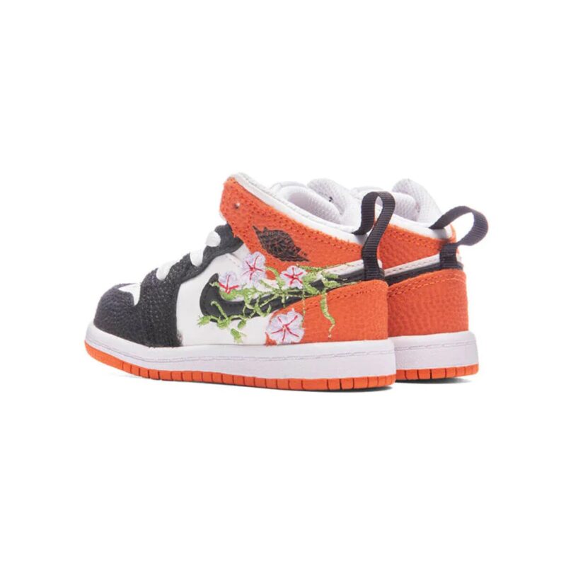 Toddlers Jordan 1 Mid Se Basketball Blossom Wht/Blk-Starfish (Dq8391 100)