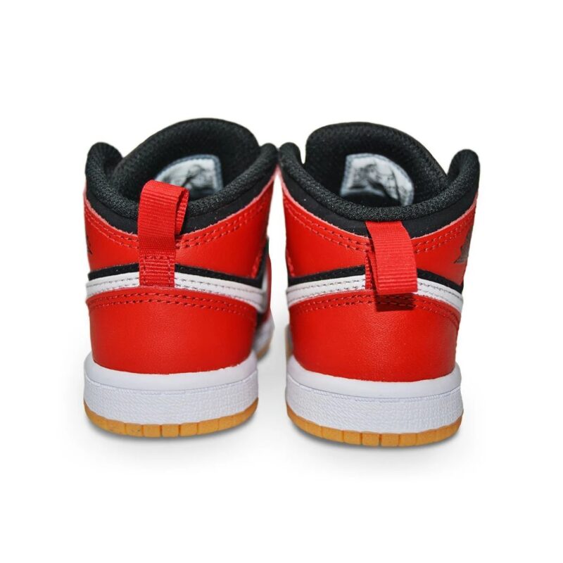 Toddlers Jordan 1 Mid Se Black/Fire Red-White-Malachite (Dq8420 006)