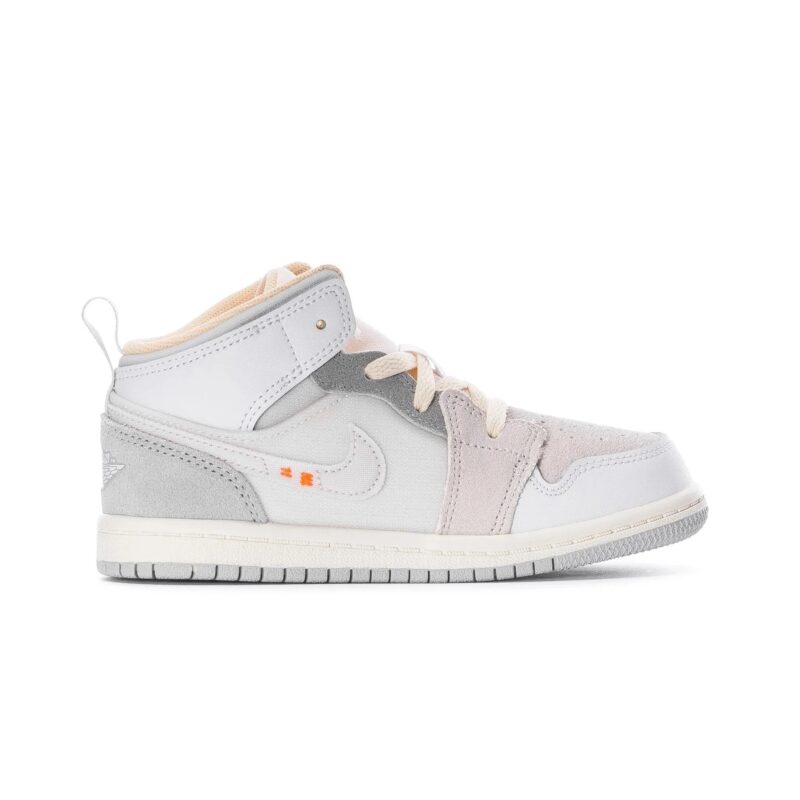 Toddlers Jordan 1 Mid Se Craft White/Neutral Grey-Phantom (Dq3725 100)