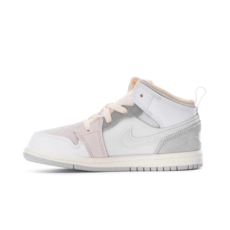 Toddlers Jordan 1 Mid Se Craft White/Neutral Grey-Phantom (Dq3725 100)