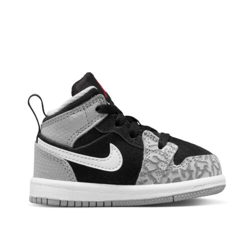 Toddlers Jordan 1 Mid Se Elephant Print Blk/University Red-Wht (Dm6217 016)