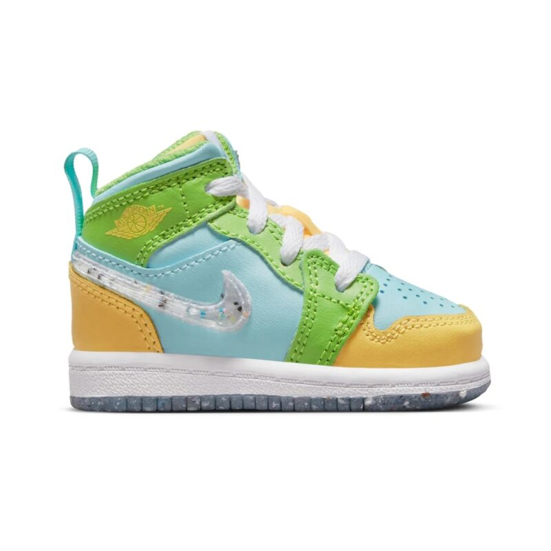 Toddlers Jordan 1 Mid Se Glacier Ice/White-Citron Pulse (Dx4369 400)