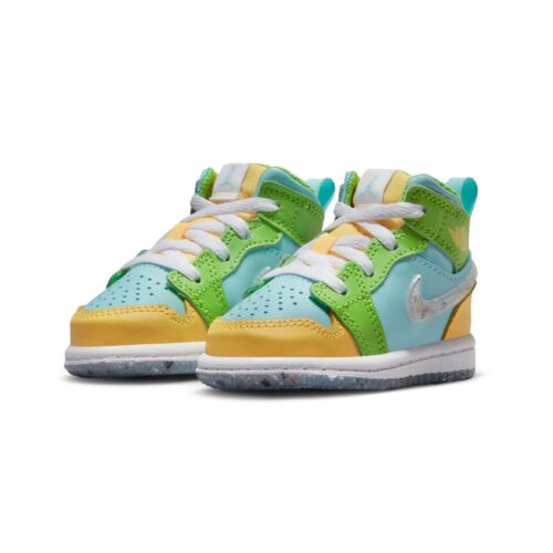 Toddlers Jordan 1 Mid Se Glacier Ice/White-Citron Pulse (Dx4369 400)