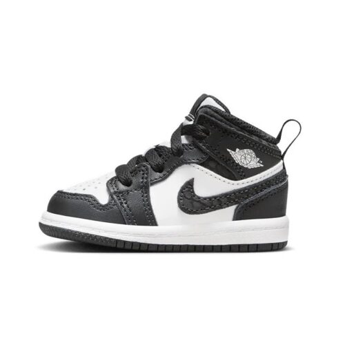 Toddlers Jordan 1 Mid Se Panda Elephant Off Noir/Blk-White-Blk (Fb9912 001)