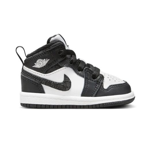 Toddlers Jordan 1 Mid Se Panda Elephant Off Noir/Blk-White-Blk (Fb9912 001)